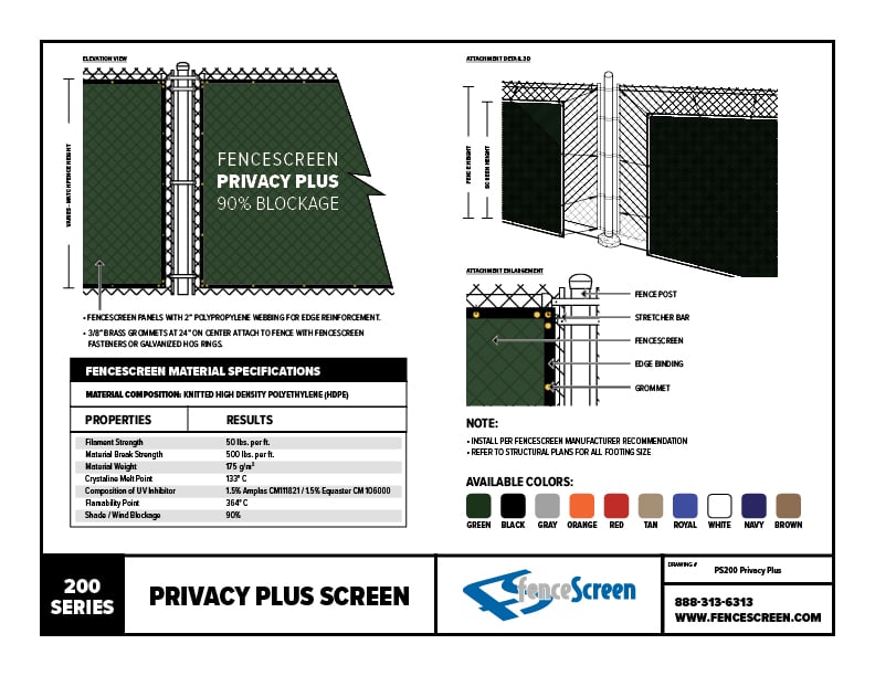 Privacy Fence Screen PLUS - 200 Series